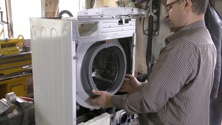 Замена резинки люка стиральной машины LG